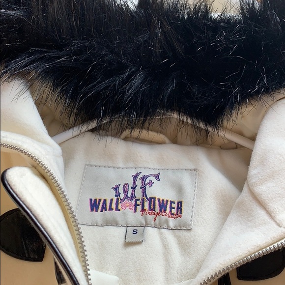 White and Black Pea Coat - Picture 4 of 4